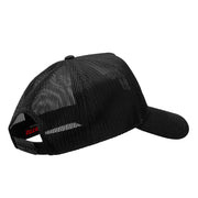 Ox Embroidered Solid Cotton Twill Mesh Cap