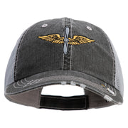 U.S. Army Aviation Embroidered Low Profile Special Cotton Mesh Cap - Black OSFM