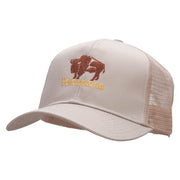 Yellowstone Bison Solid Cotton Twill 5 panel Mesh Back Cap