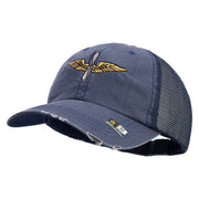 U.S. Army Aviation Embroidered Low Profile Special Cotton Mesh Cap - Navy OSFM