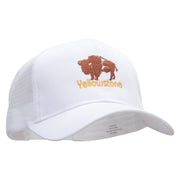 Yellowstone Bison Solid Cotton Twill 5 panel Mesh Back Cap