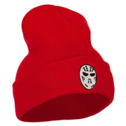 Hockey Mask Costume Embroidered Long Beanie