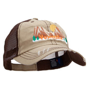 Yosemite Scene Embroidered Low Profile Special Cotton Mesh Cap