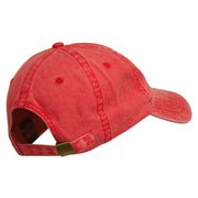 Maine State Moose Embroidered Washed Dyed Cap