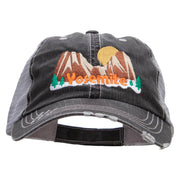 Yosemite Scene Embroidered Low Profile Special Cotton Mesh Cap