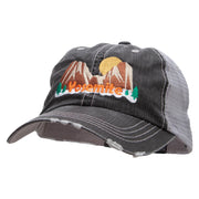 Yosemite Scene Embroidered Low Profile Special Cotton Mesh Cap