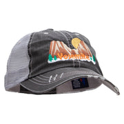 Yosemite Scene Embroidered Low Profile Special Cotton Mesh Cap