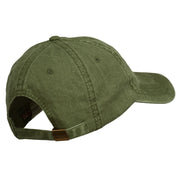 Maine State Moose Embroidered Washed Dyed Cap