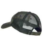 Mountain Scene Embroidered Cotton Mesh Cap