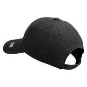 U.S. Army 1st Armored Division Embroidered Washed Solid Pigment Dyed Cotton Twill Brass Buckle Cap - Black OSFM