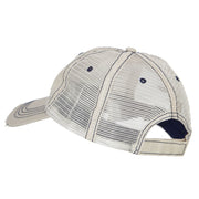 Mountain Scene Embroidered Cotton Mesh Cap