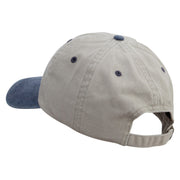Thunder Star Logo Embroidered Pigment Dyed Wash Caps - Beige-Navy OSFM