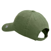 U.S. Army 1st Armored Division Embroidered Washed Solid Pigment Dyed Cotton Twill Brass Buckle Cap - Olive OSFM