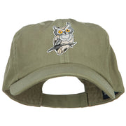 Owl Bird Patched Low Profile Cotton Cap