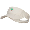 Palm Tree Embroidered Cotton Washed Visor