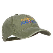 Proud to be American Embroidered Washed Cap