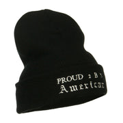 Pround 2 B N American Embroidered Beanie