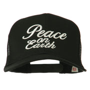 Peace on Earth Embroidered Twill Mesh Cap