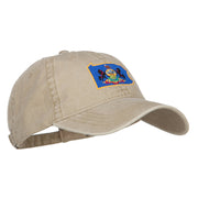 Pennsylvania State Flag Map Embroidered Washed Cap