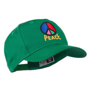 Peace Symbol Embroidered Cap