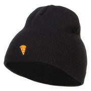 Mini Pizza Embroidered Short Beanie