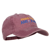 Proud to be American Embroidered Washed Cap