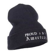 Pround 2 B N American Embroidered Beanie