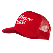 Peace on Earth Embroidered Twill Mesh Cap