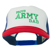 Proud Army Dad Embroidered Foam Mesh Cap