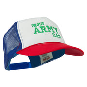 Proud Army Dad Embroidered Foam Mesh Cap