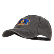 Pennsylvania State Flag Map Embroidered Washed Cap