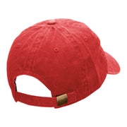 Parachuting Embroidered Washed Cotton Brass Buckle Cap