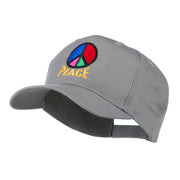 Peace Symbol Embroidered Cap