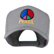 Peace Symbol Embroidered Cap