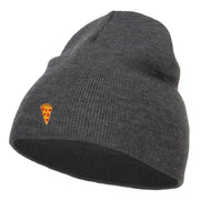 Mini Pizza Embroidered Short Beanie