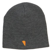 Mini Pizza Embroidered Short Beanie