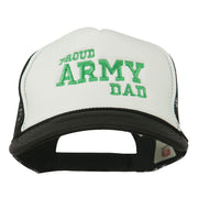 Proud Army Dad Embroidered Foam Mesh Cap