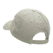 Parachuting Embroidered Washed Cotton Brass Buckle Cap