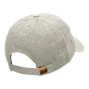 Parachuting Embroidered Washed Cotton Brass Buckle Cap