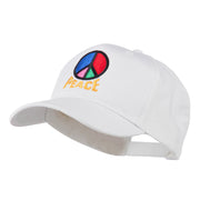 Peace Symbol Embroidered Cap