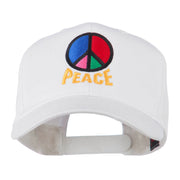 Peace Symbol Embroidered Cap