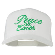 Peace on Earth Embroidered Twill Mesh Cap