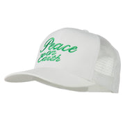 Peace on Earth Embroidered Twill Mesh Cap