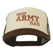 Proud Army Dad Embroidered Foam Mesh Cap