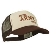 Proud Army Dad Embroidered Foam Mesh Cap