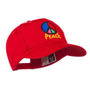 Peace Symbol Embroidered Cap