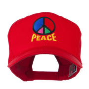 Peace Symbol Embroidered Cap