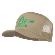 Peace on Earth Embroidered Twill Mesh Cap