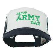 Proud Army Dad Embroidered Foam Mesh Cap