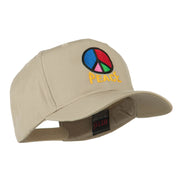 Peace Symbol Embroidered Cap